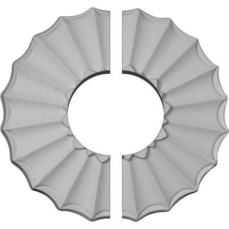Ekena Millwork Shakuras Ceiling Medallion, Two Piece (Fits Canopies up to 3 1/2"), 9"OD x 3 1/2"ID x 1 3/8"P CM09SH2-03500